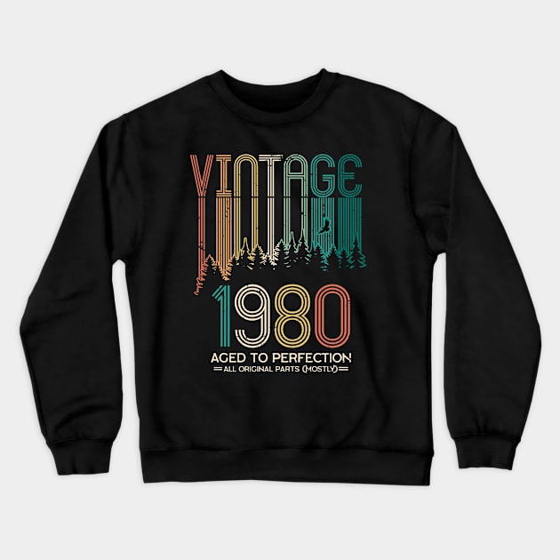 40th birthday gifts for men and women 1980 gift 40 years old Crewneck Sweatshirt by CheesyB